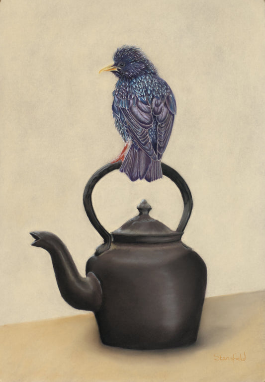 Kettle on! an original pastel painting