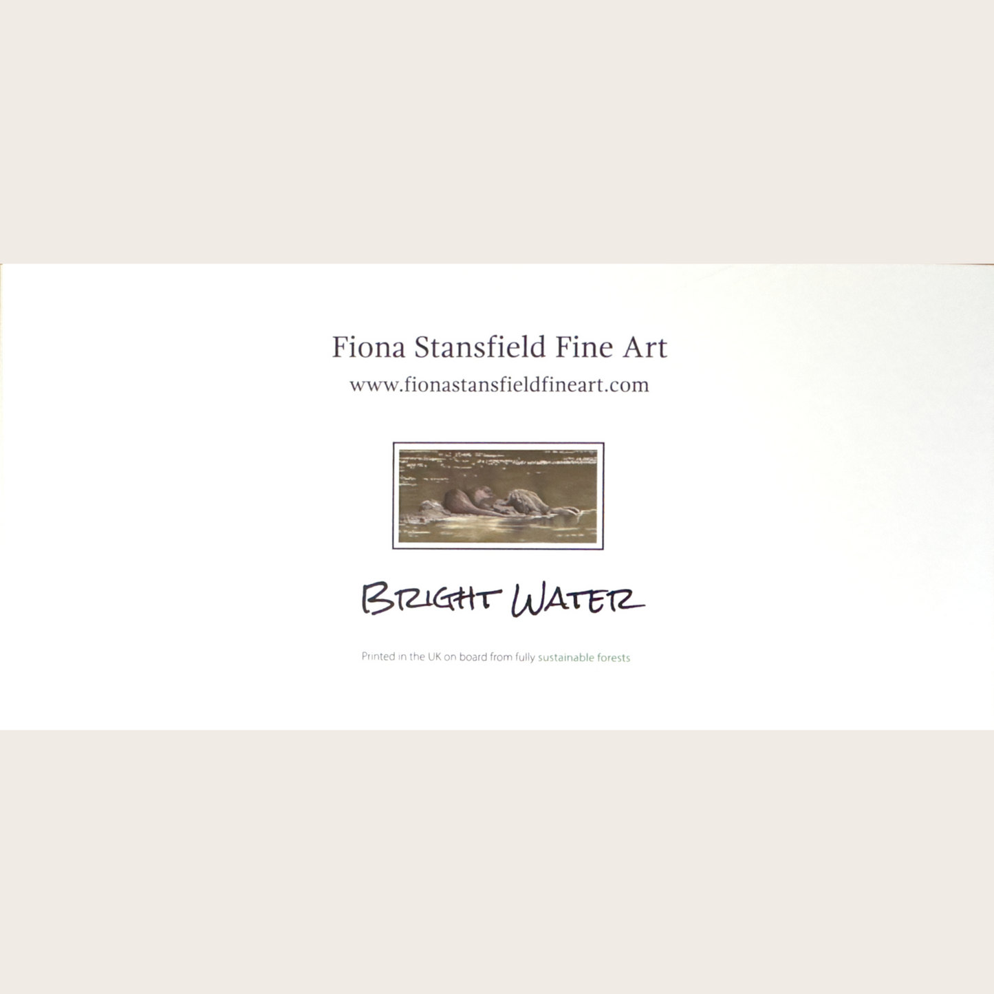 Bright Water - Greetings card