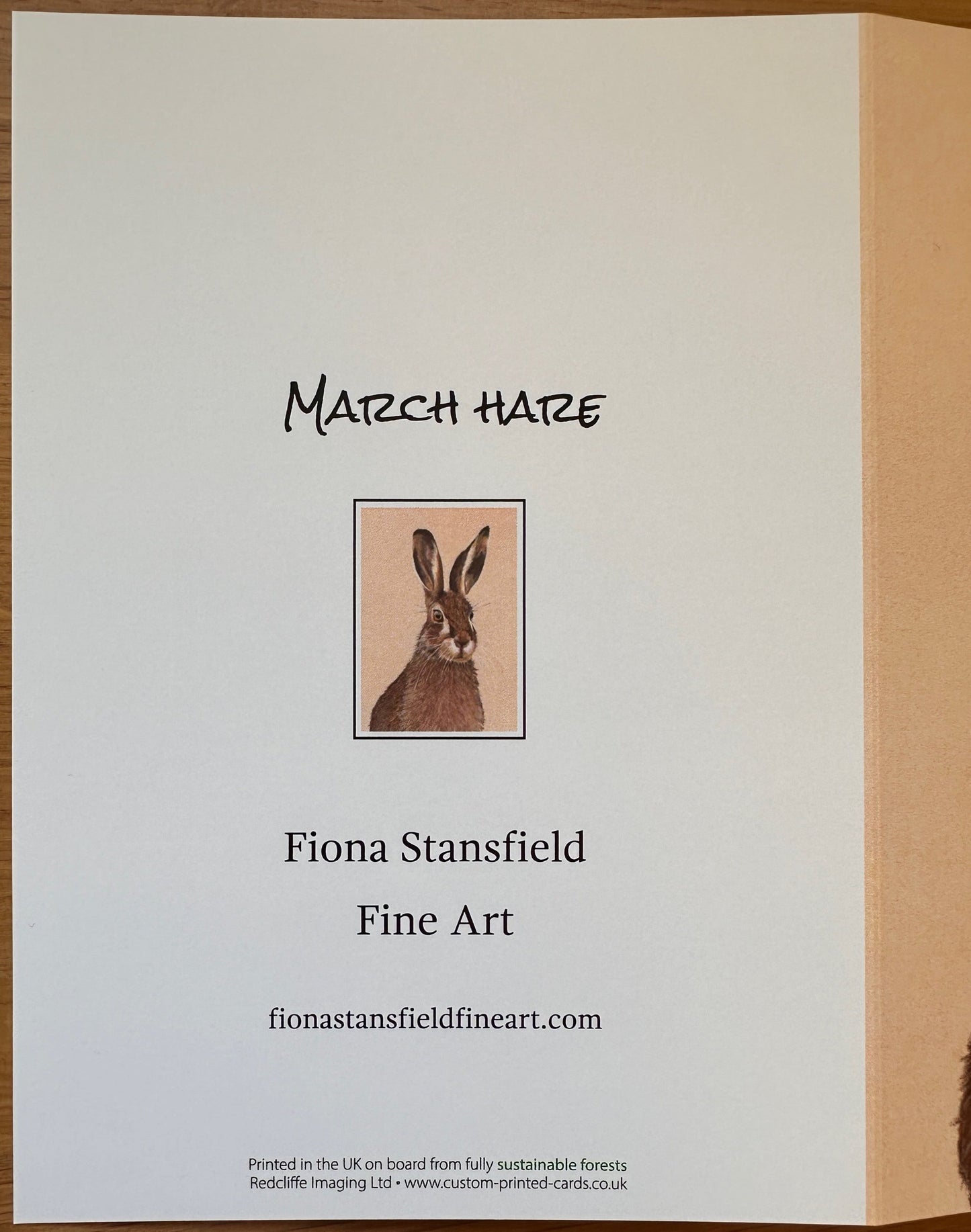 March hare - Greetings card