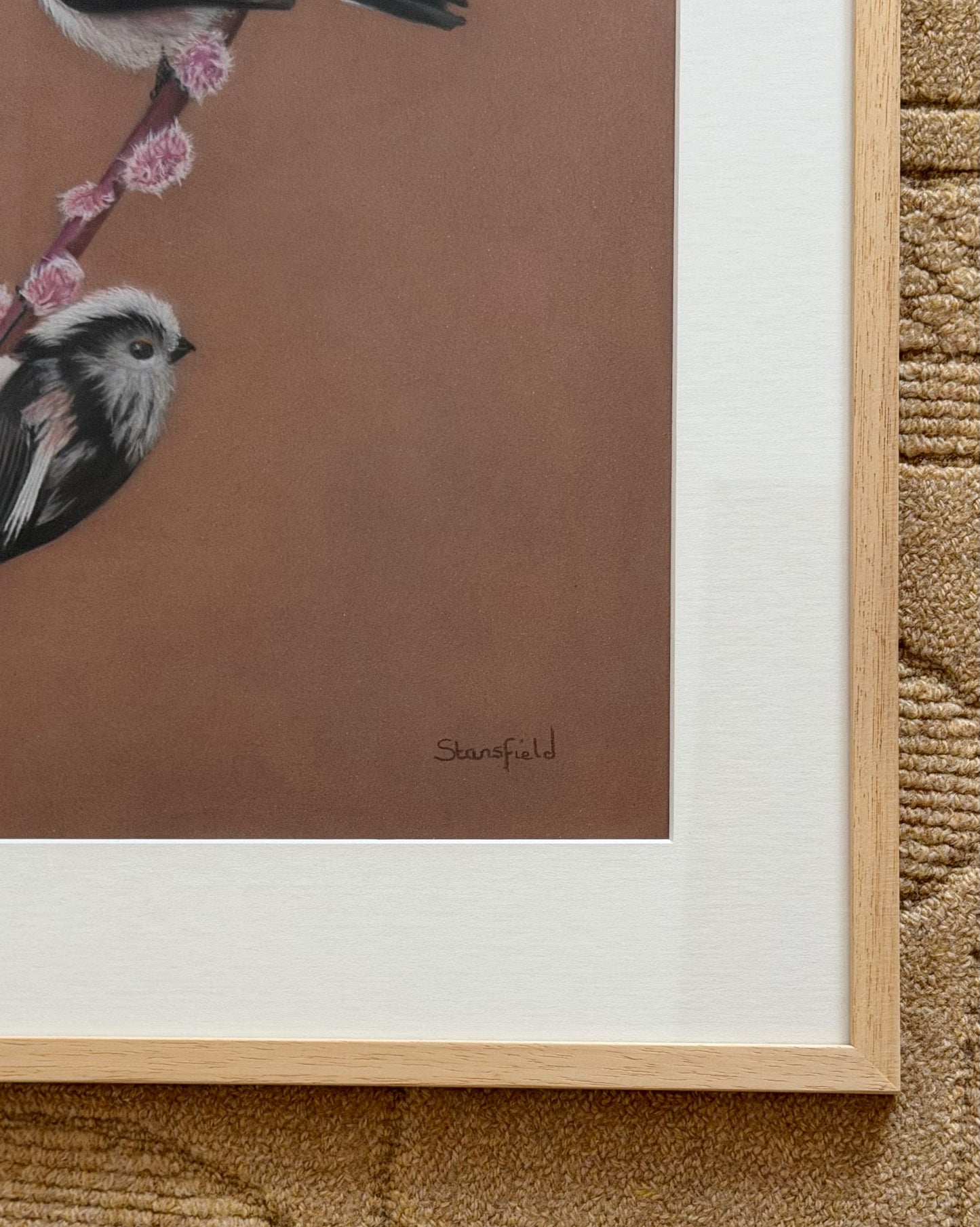 Long tailed tits - willow: an original pastel painting