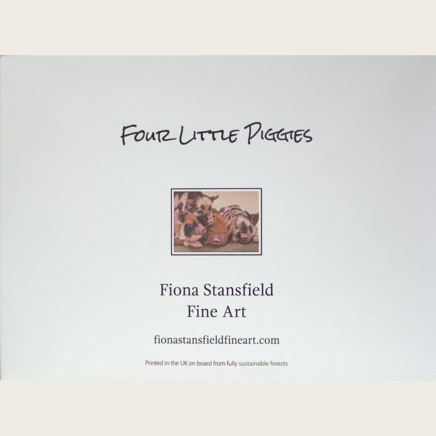 Four Little Piggies: Greetings card
