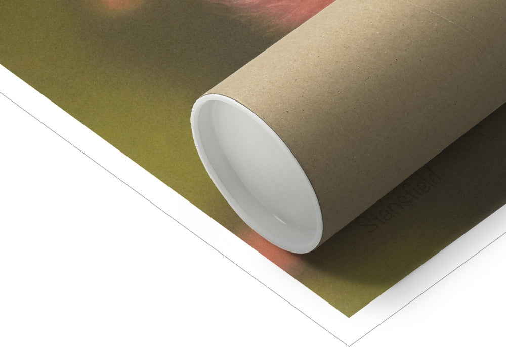 Roll of brown paper on a white background