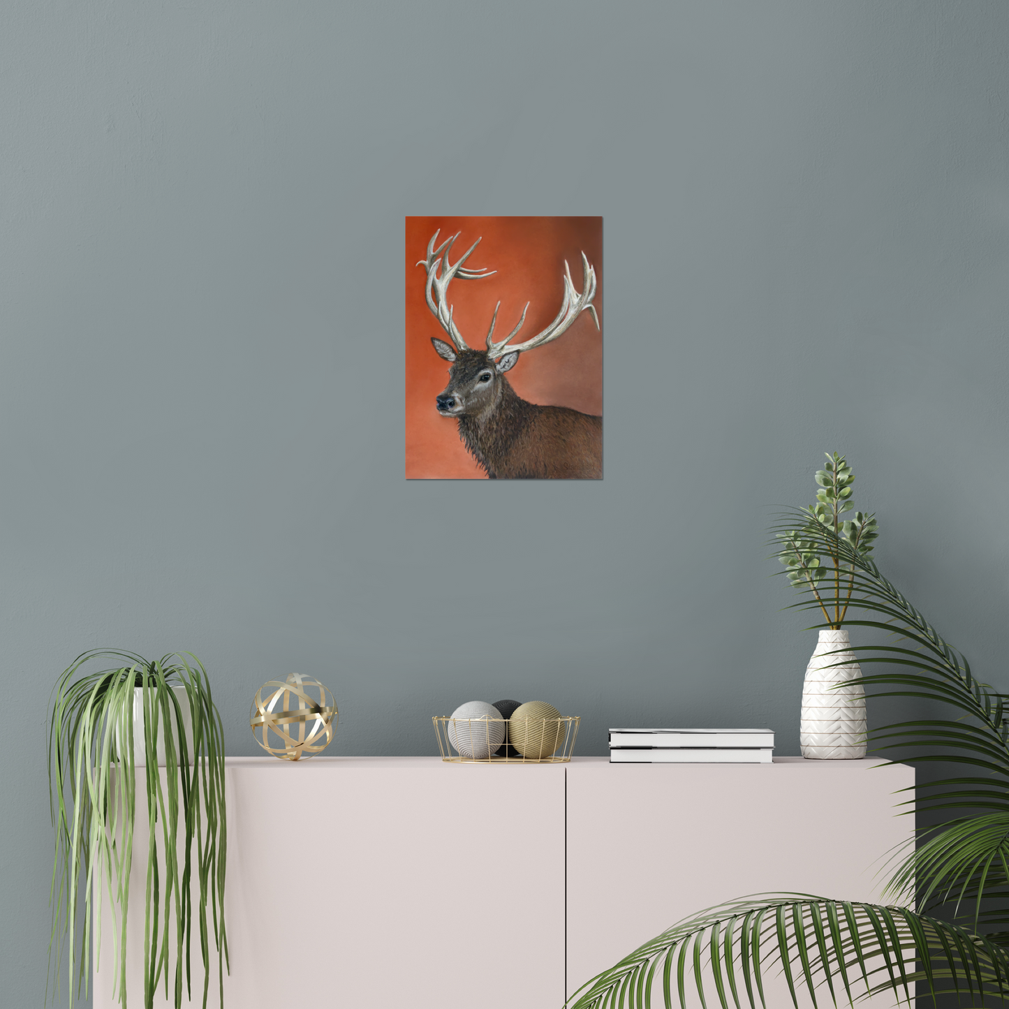 "Red deer stag" : an open edition print