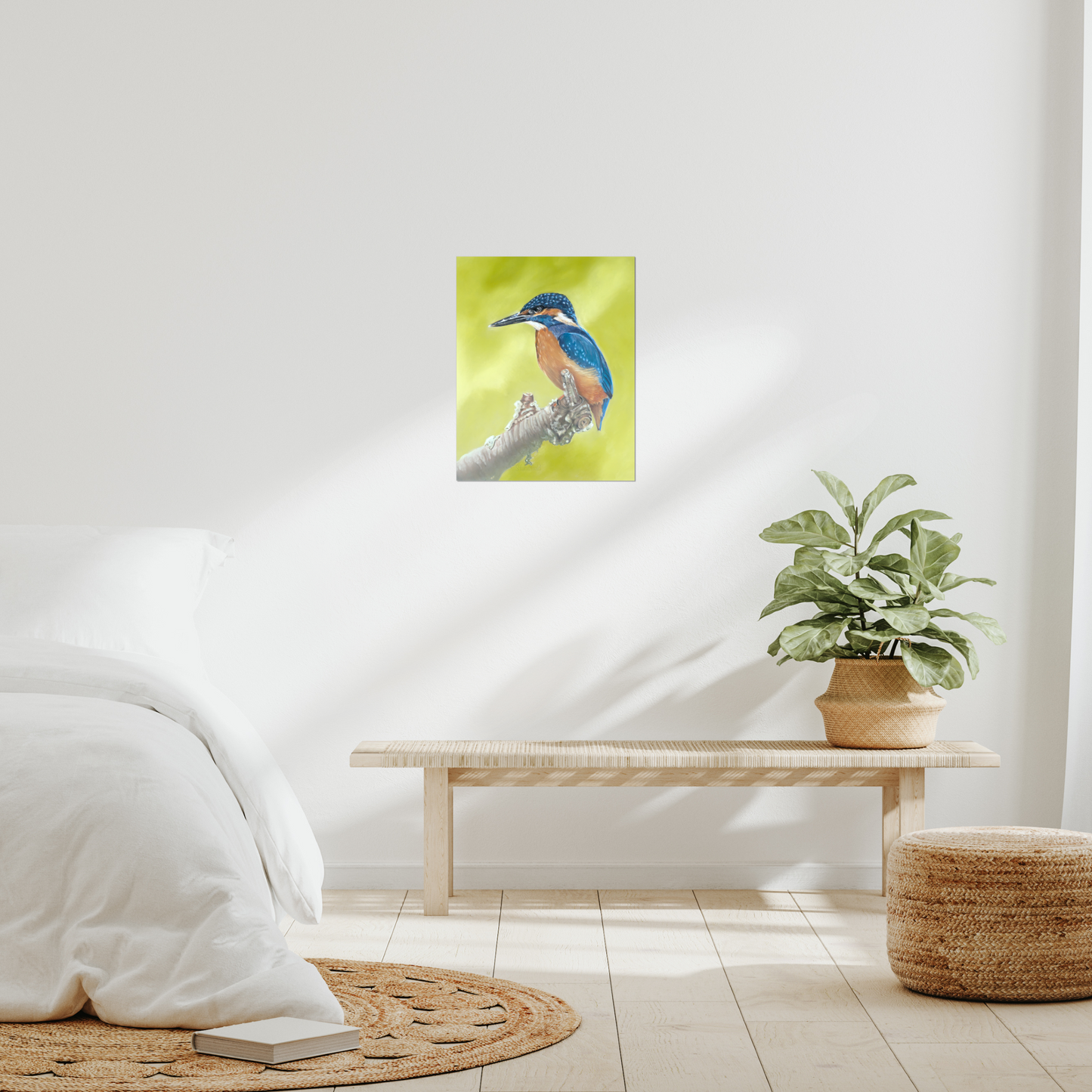 Kingfisher: an open edition print of a colourful British bird