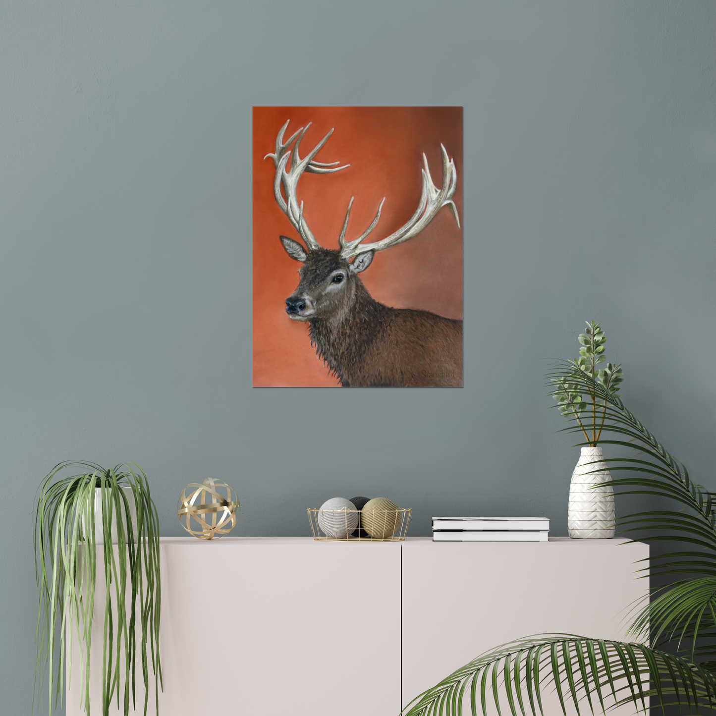 "Red deer stag" : an open edition print