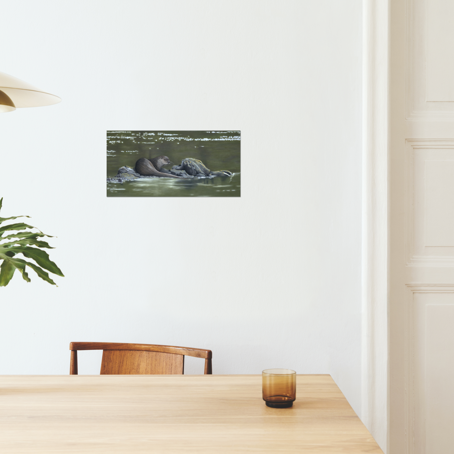 Bright water: an open edition print of an otter on the west coast of Scotland