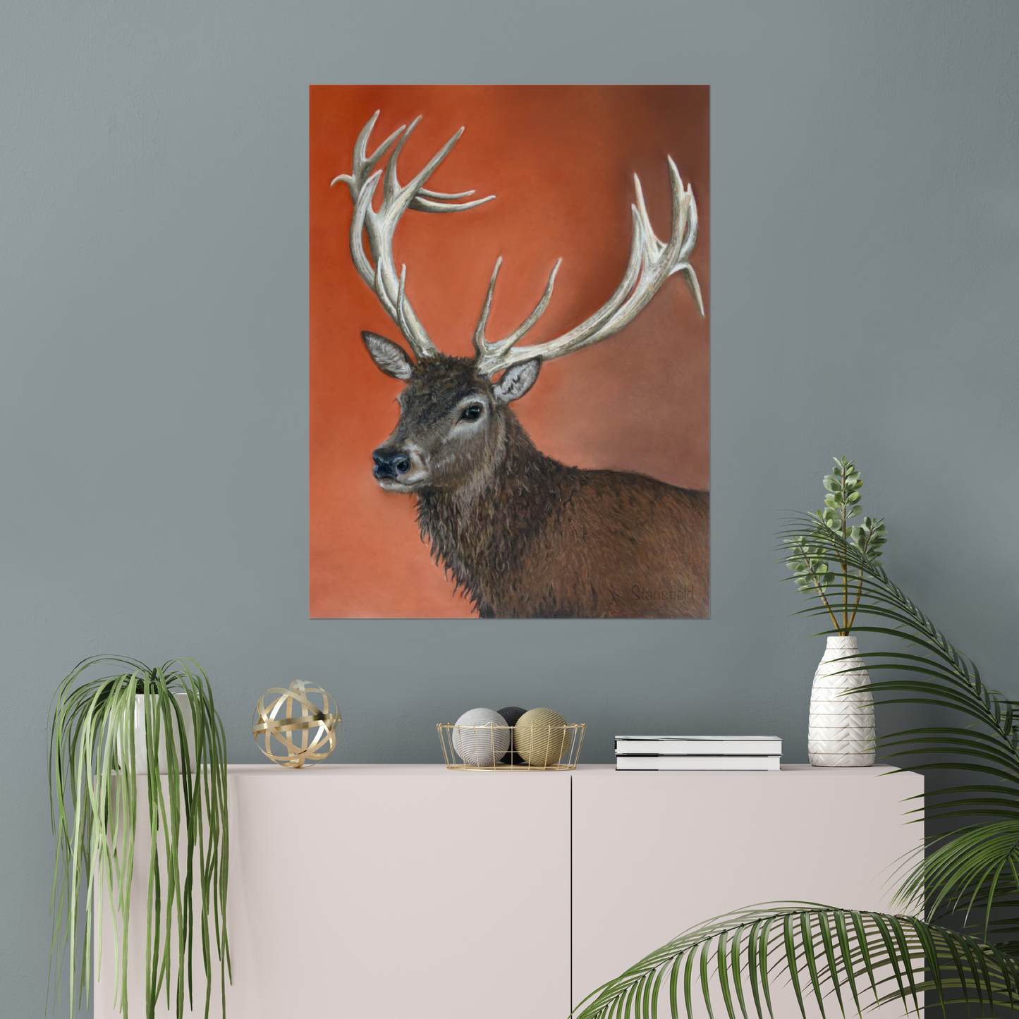 "Red deer stag" : an open edition print
