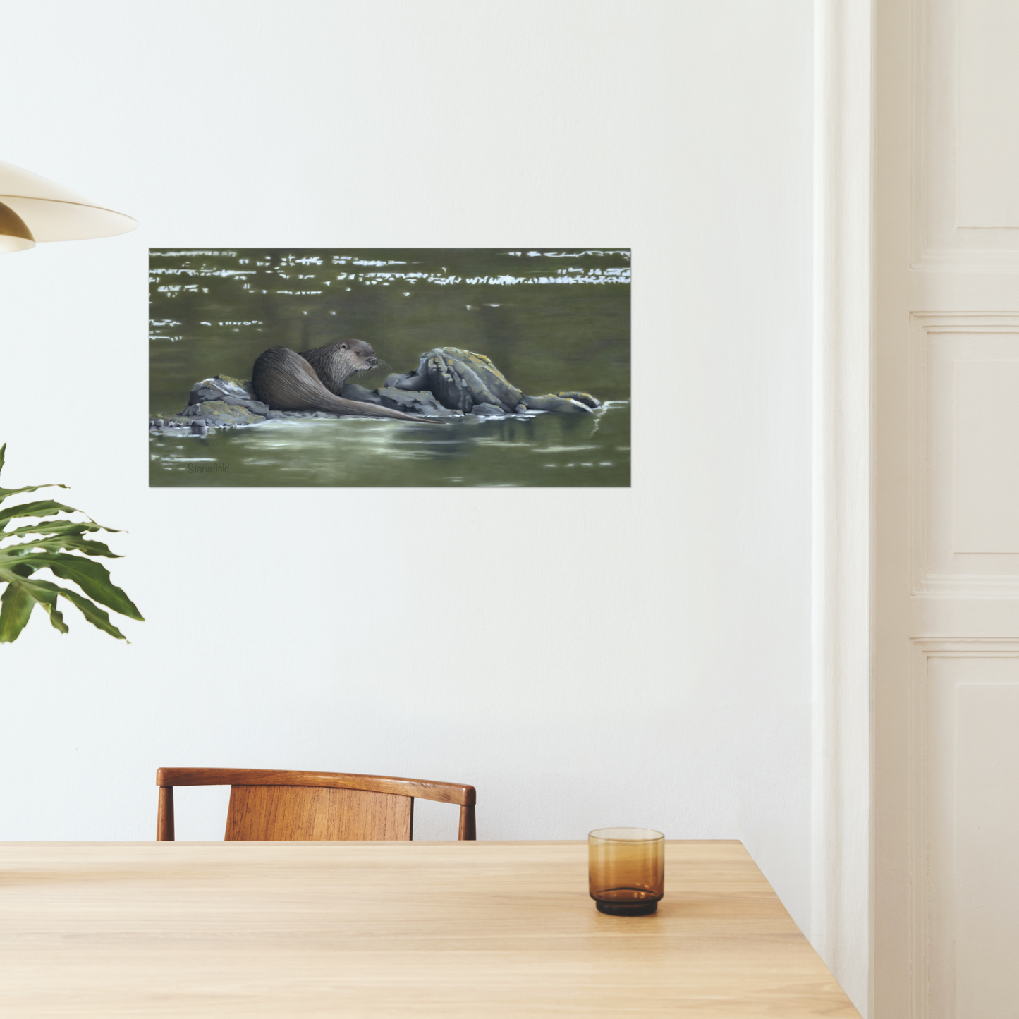 Bright water: an open edition print of an otter on the west coast of Scotland