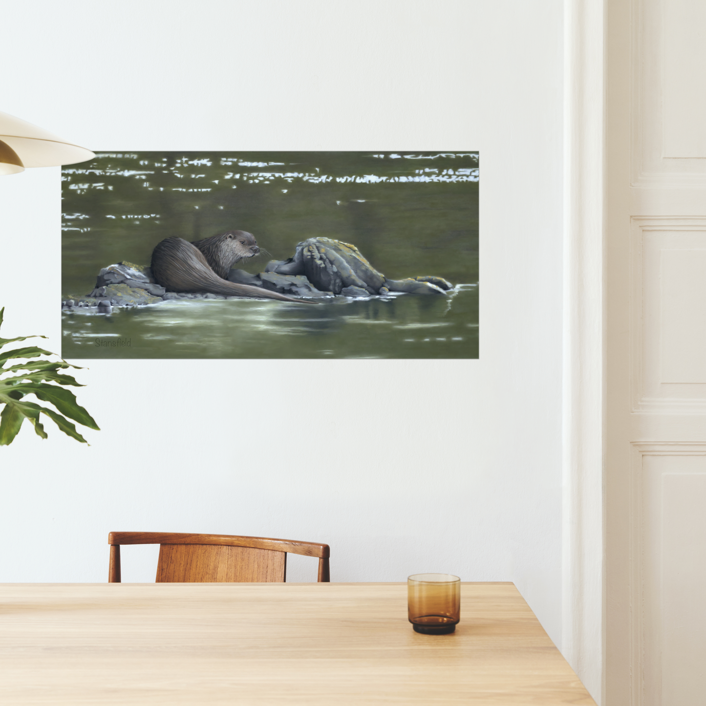 Bright water: an open edition print of an otter on the west coast of Scotland