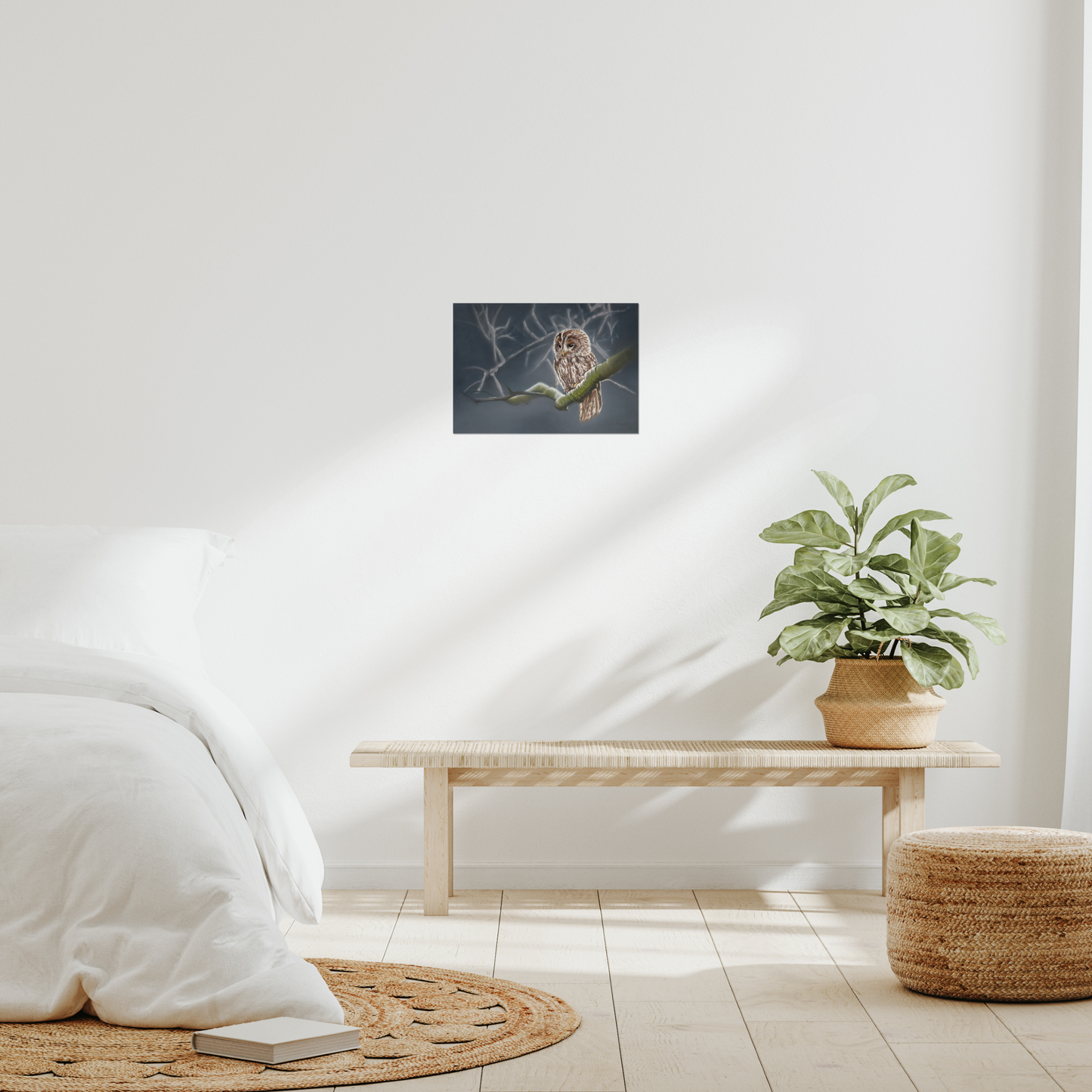 "Moonlit tawny owl" : an open edition print