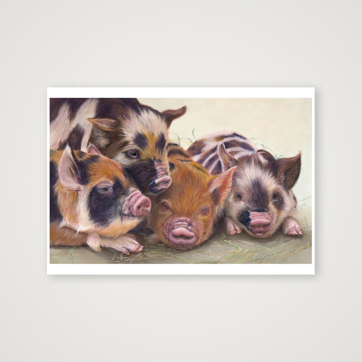 Four little piggies - an open edition print — 100×70cm, 39×28" Print only