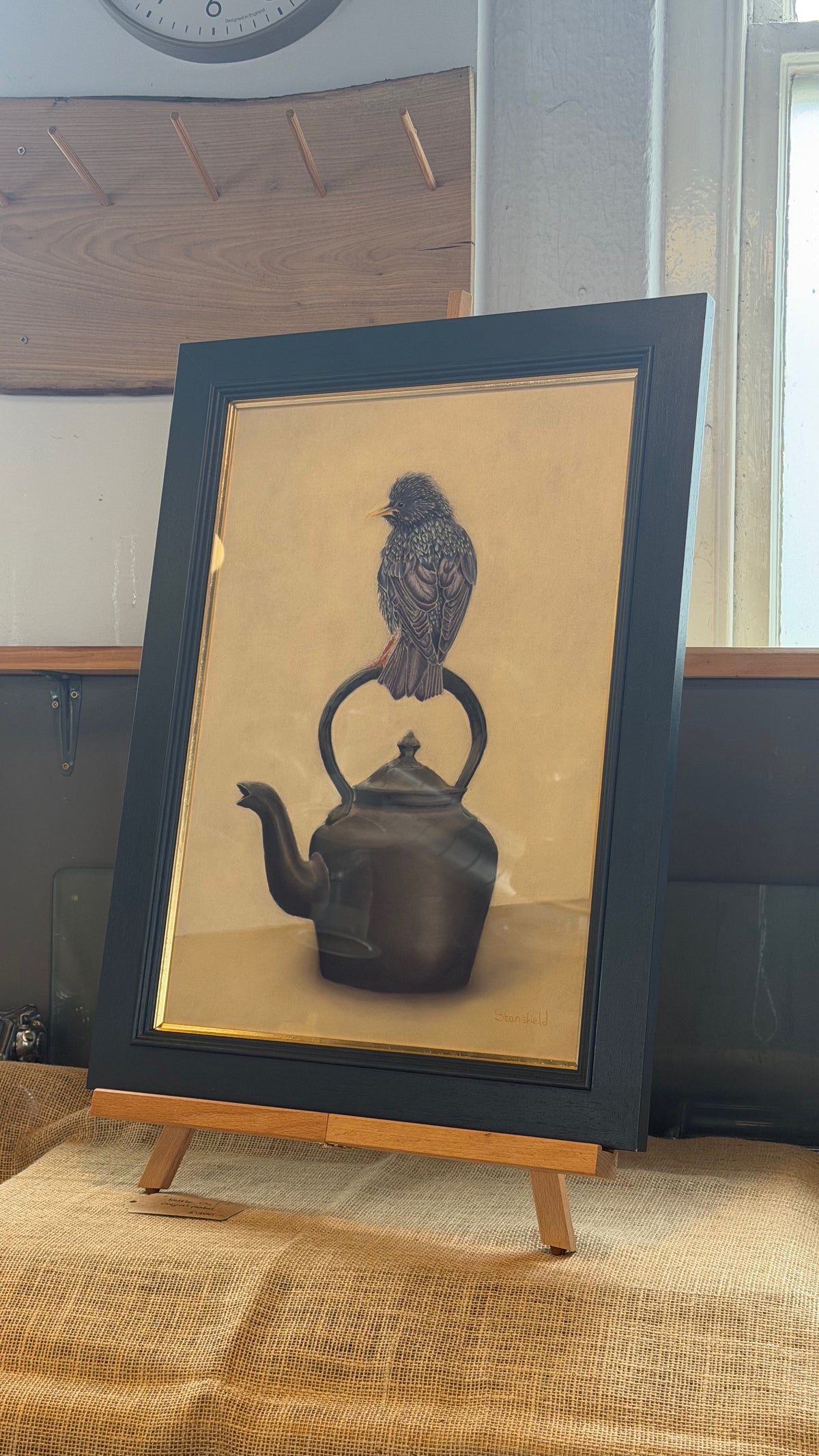 Kettle on! an original pastel painting