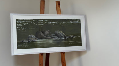 "Bright Water" : an original pastel painting