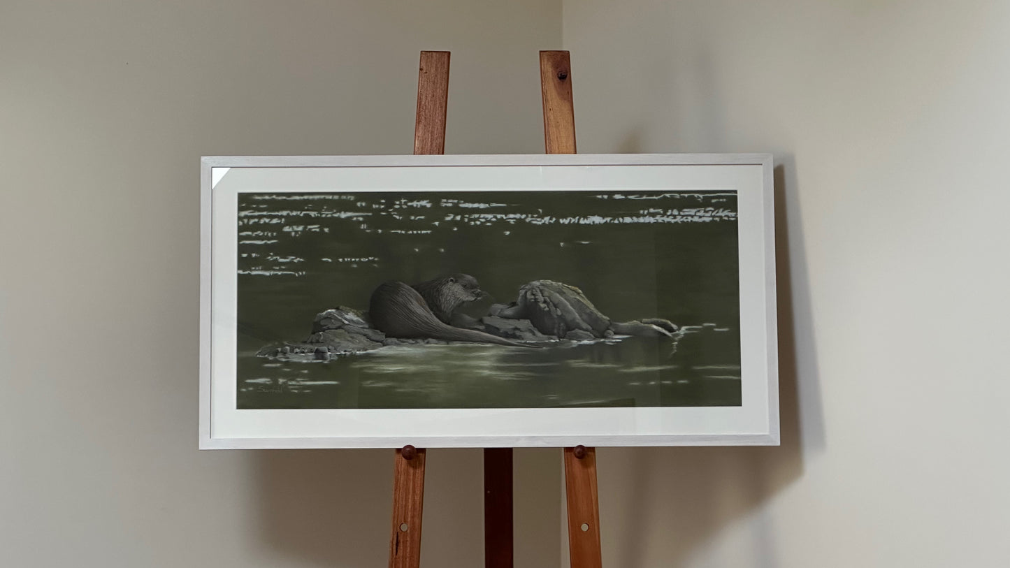 "Bright Water" : an original pastel painting