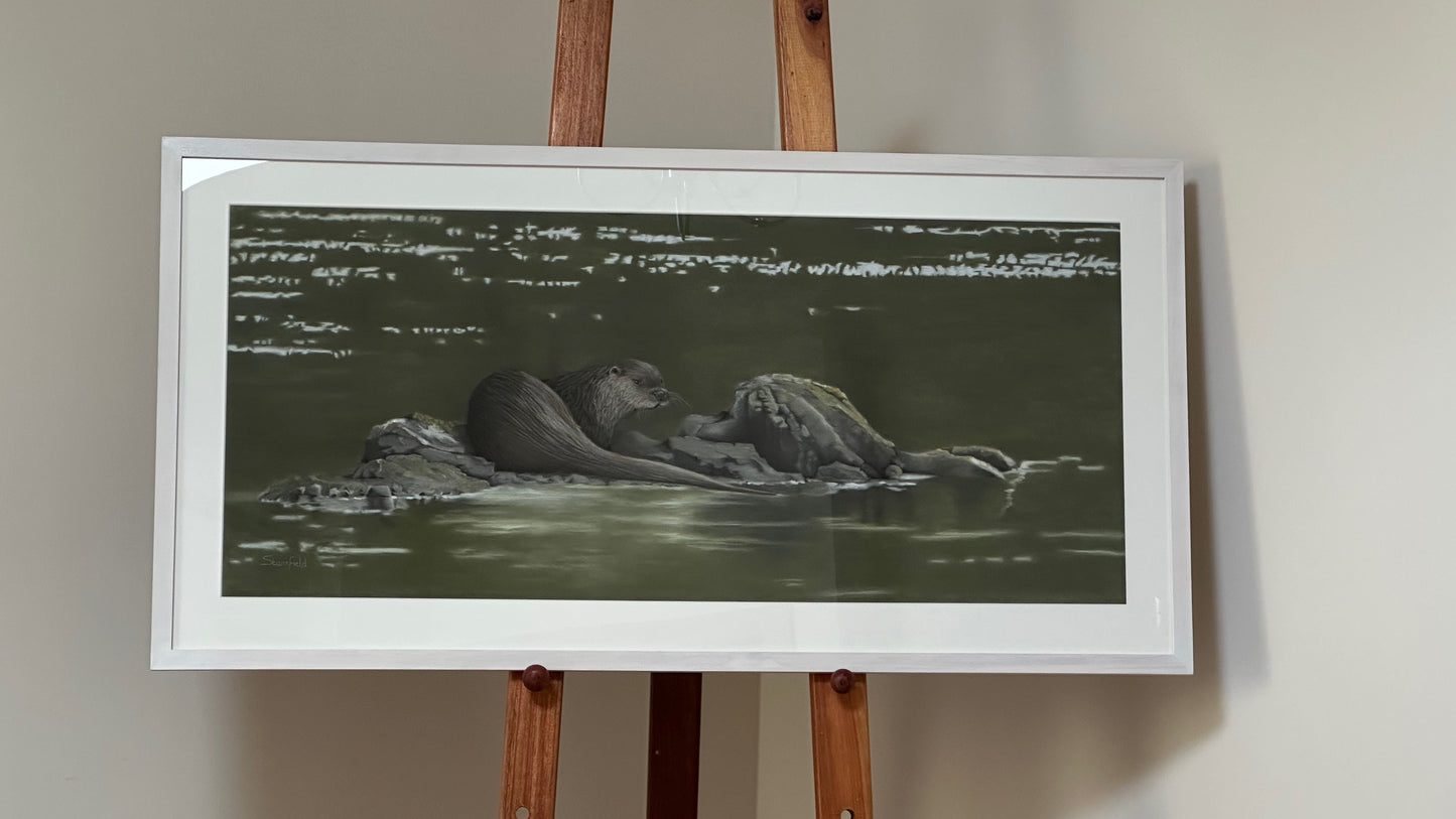 "Bright Water" : an original pastel painting