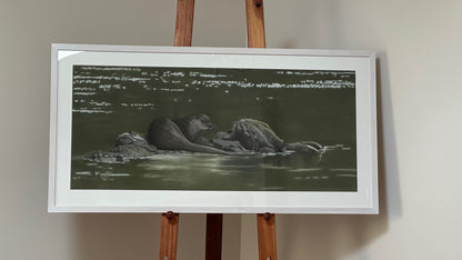 "Bright Water" : an original pastel painting