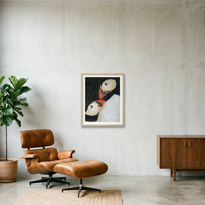 Mates for life - an open edition print — 40×50cm, 16×20" Oak Frame