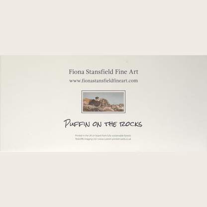 Puffin on the Rocks - Greetings card