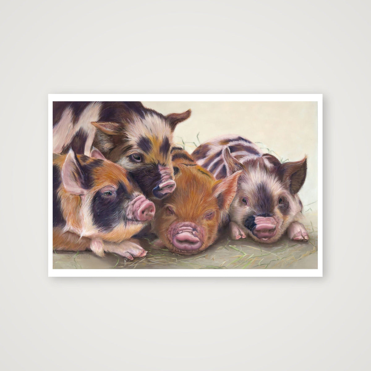 Four little piggies - an open edition print — 60×40cm, 24×16" Print only