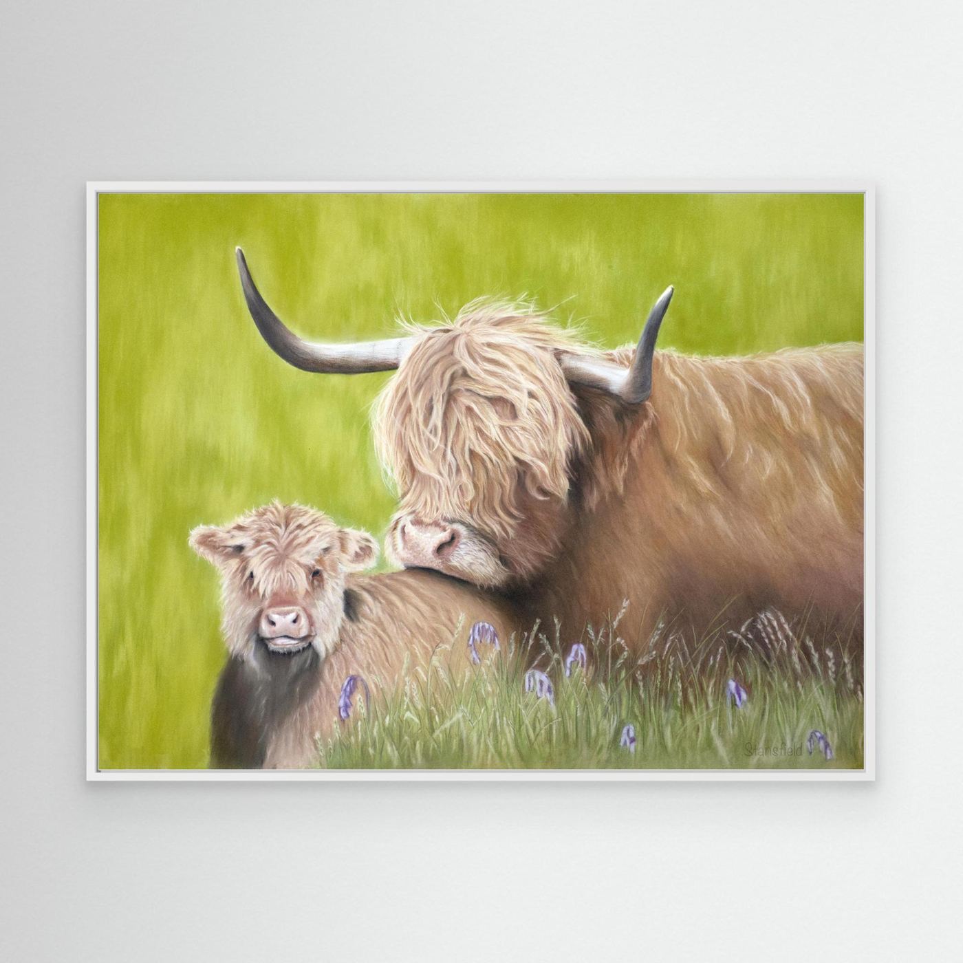 In pastures green (USA) stretched canvas framed