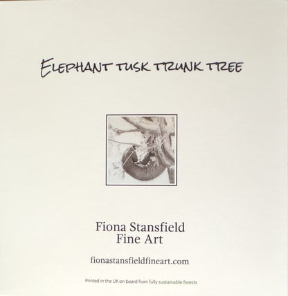Elephant Tusk, Trunk and Tree - Greetings card