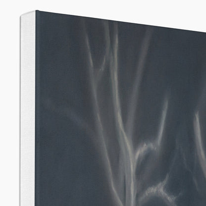 Moonlit tawny owl: waiting patiently on a stretch canvas print