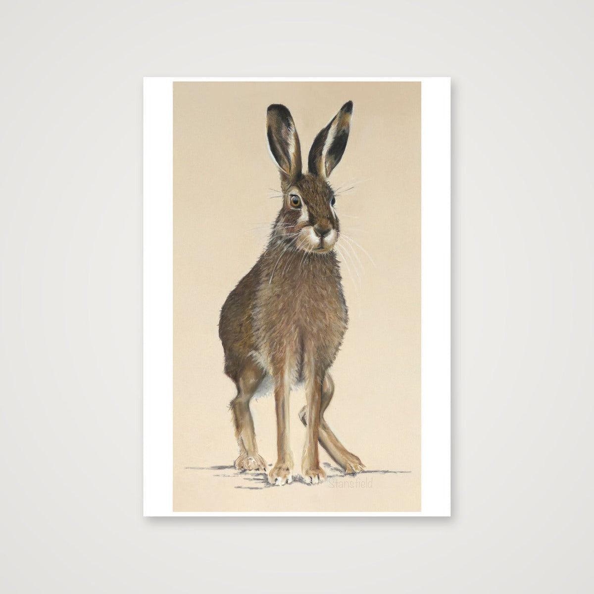 6  m hare increased background with tight dig sig — 70×100cm, 28×39" Print only