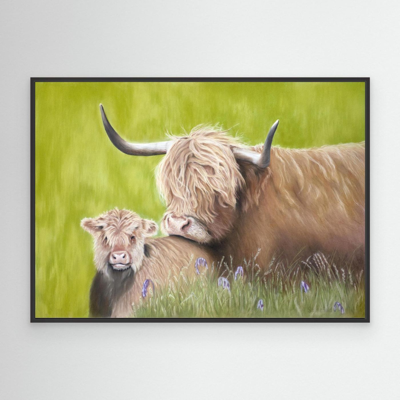 In Pastures Green stretched canvas and frame by Fiona Stansfield