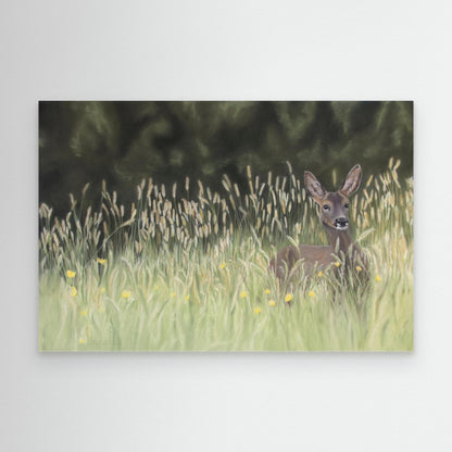 Morning Meadow: stretched canvas and frame