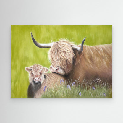 In pastures green: stretched canvas and frame