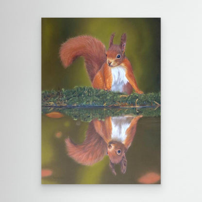 On Reflection: stretched canvas and frame