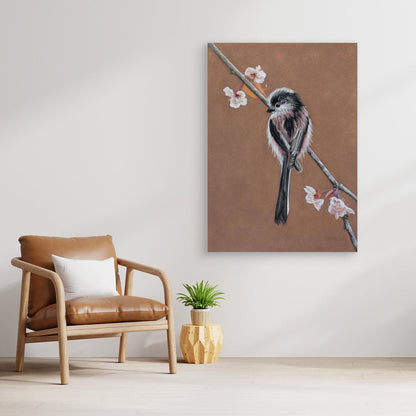 Long tailed tit - blossom