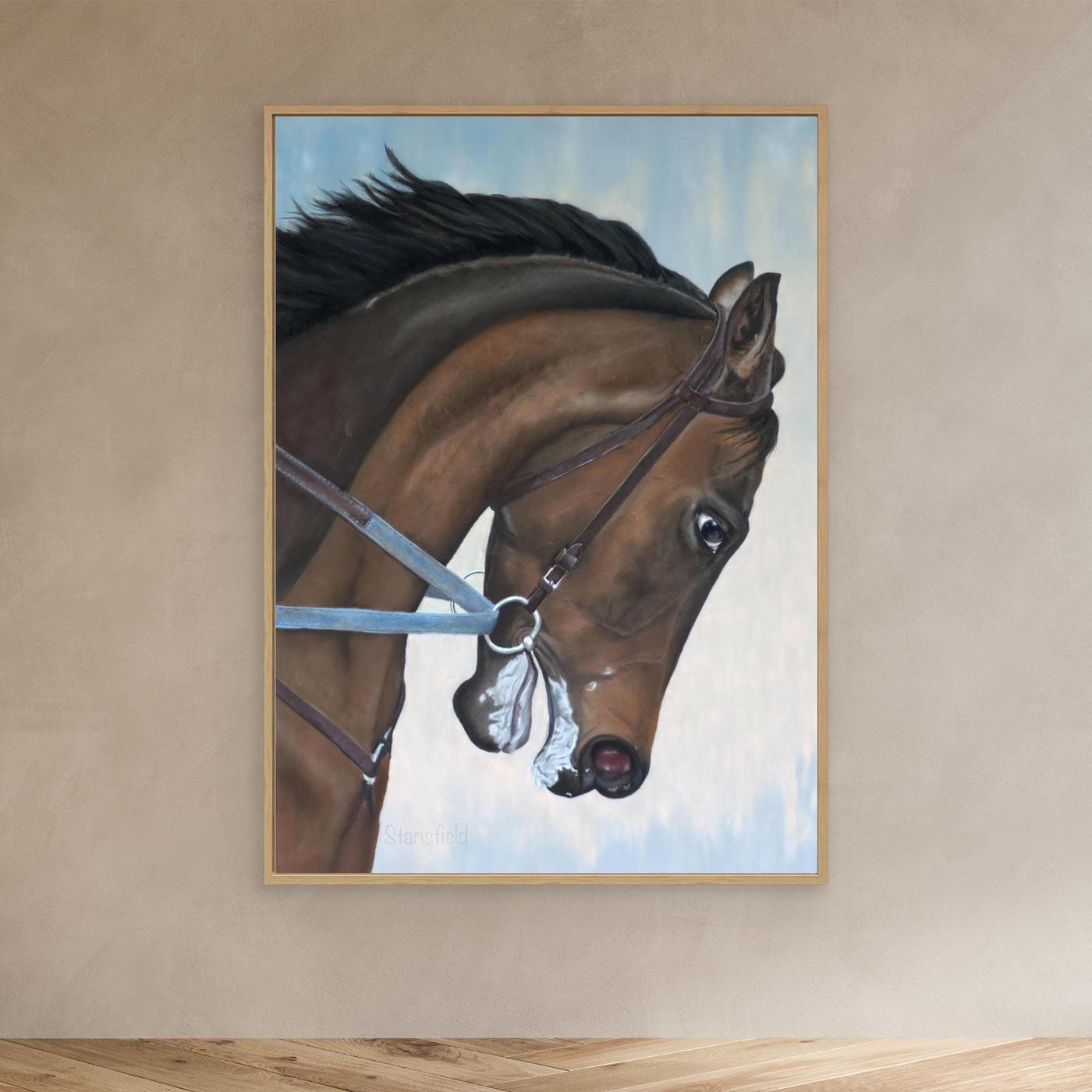 Morning Gallop countryside horse framed wall art
