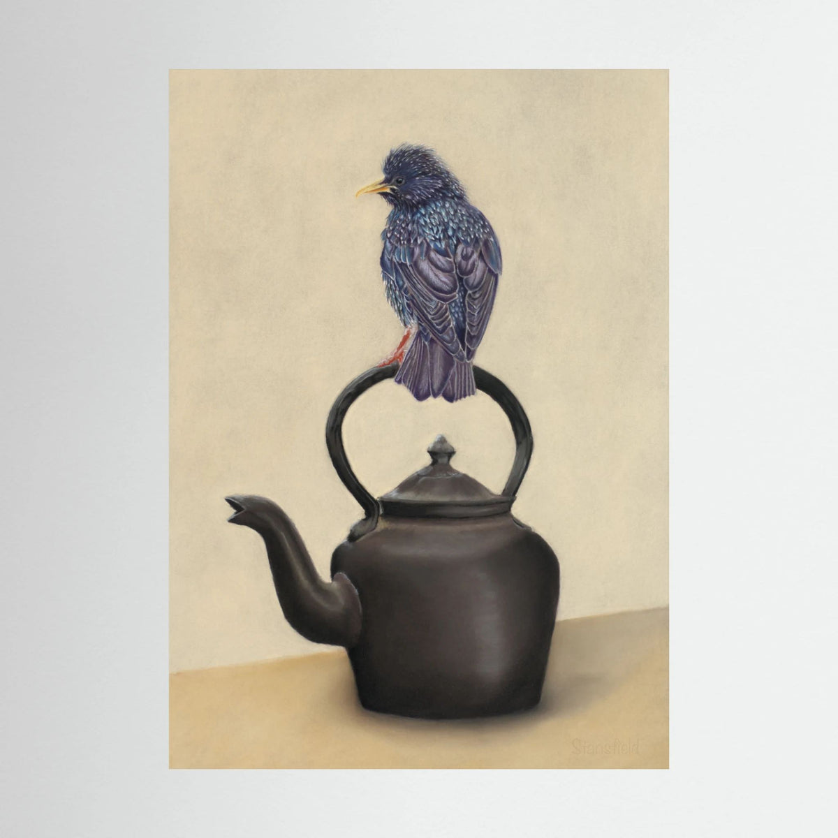 Kettle on! stretched canvas/framed