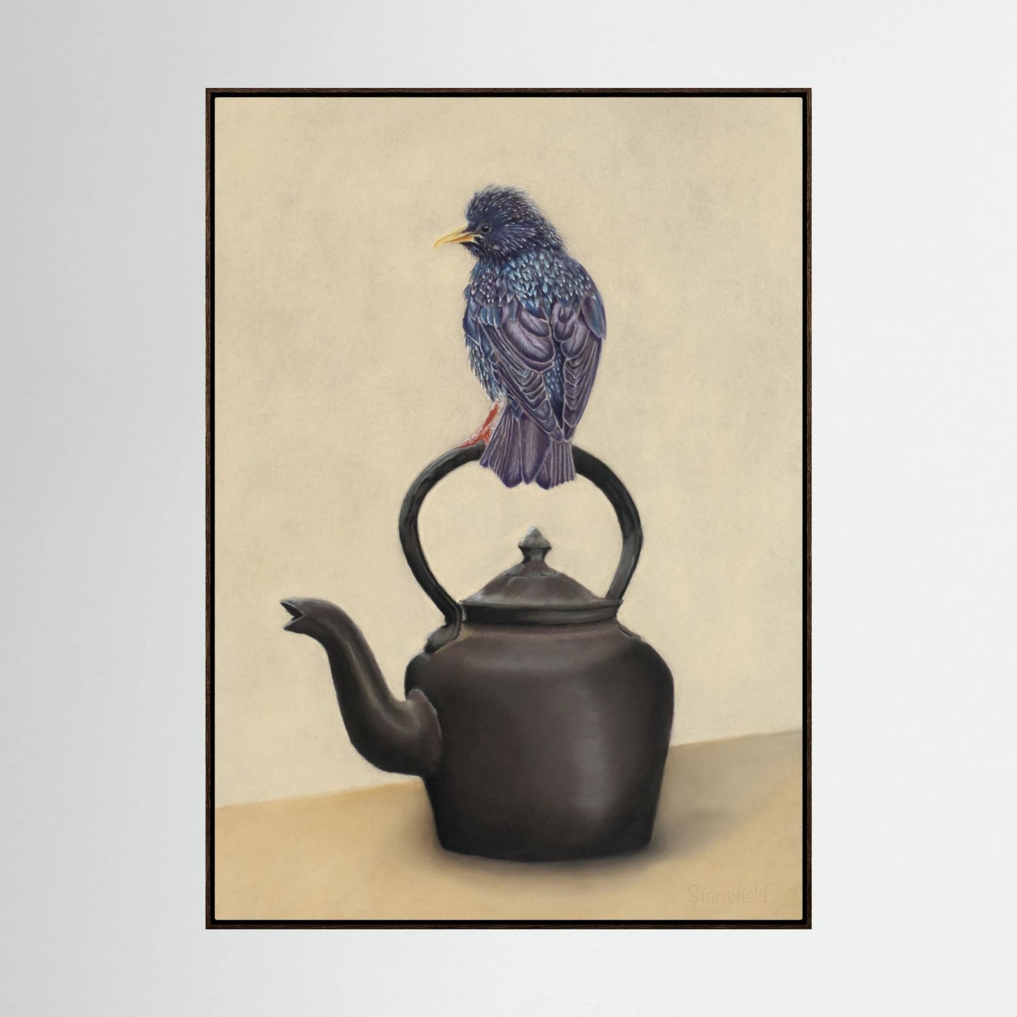 Kettle on! stretched canvas/framed