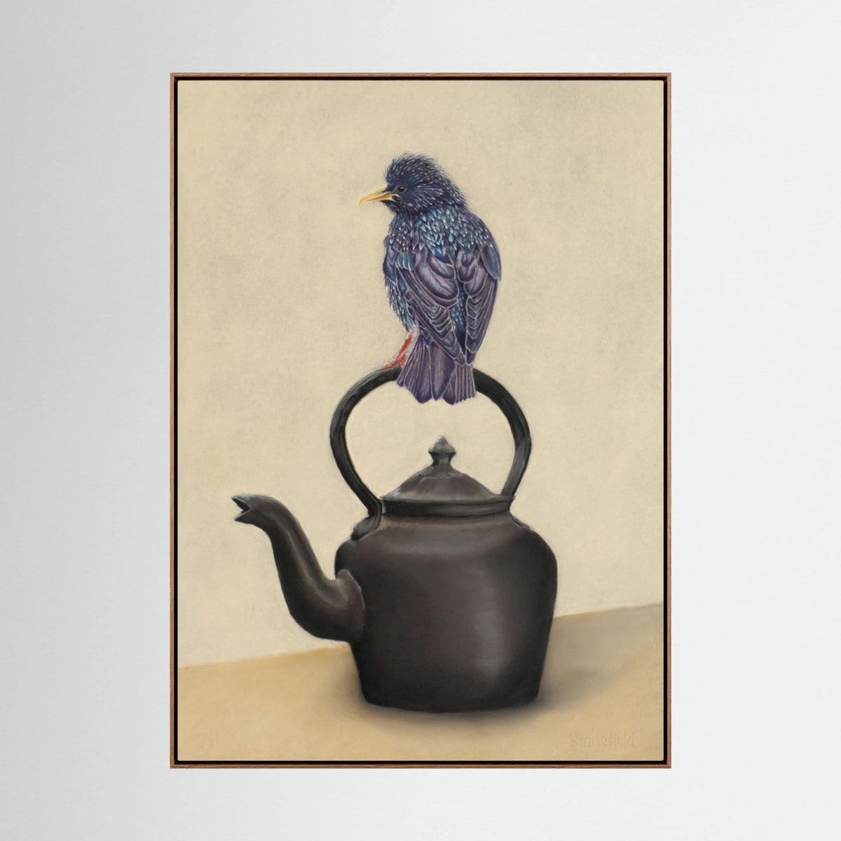 Kettle on! stretched canvas/framed