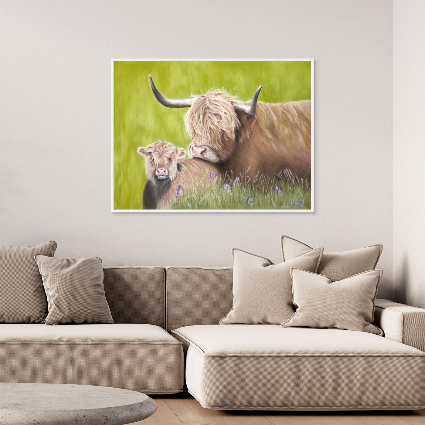 In pastures green (USA) stretched canvas framed