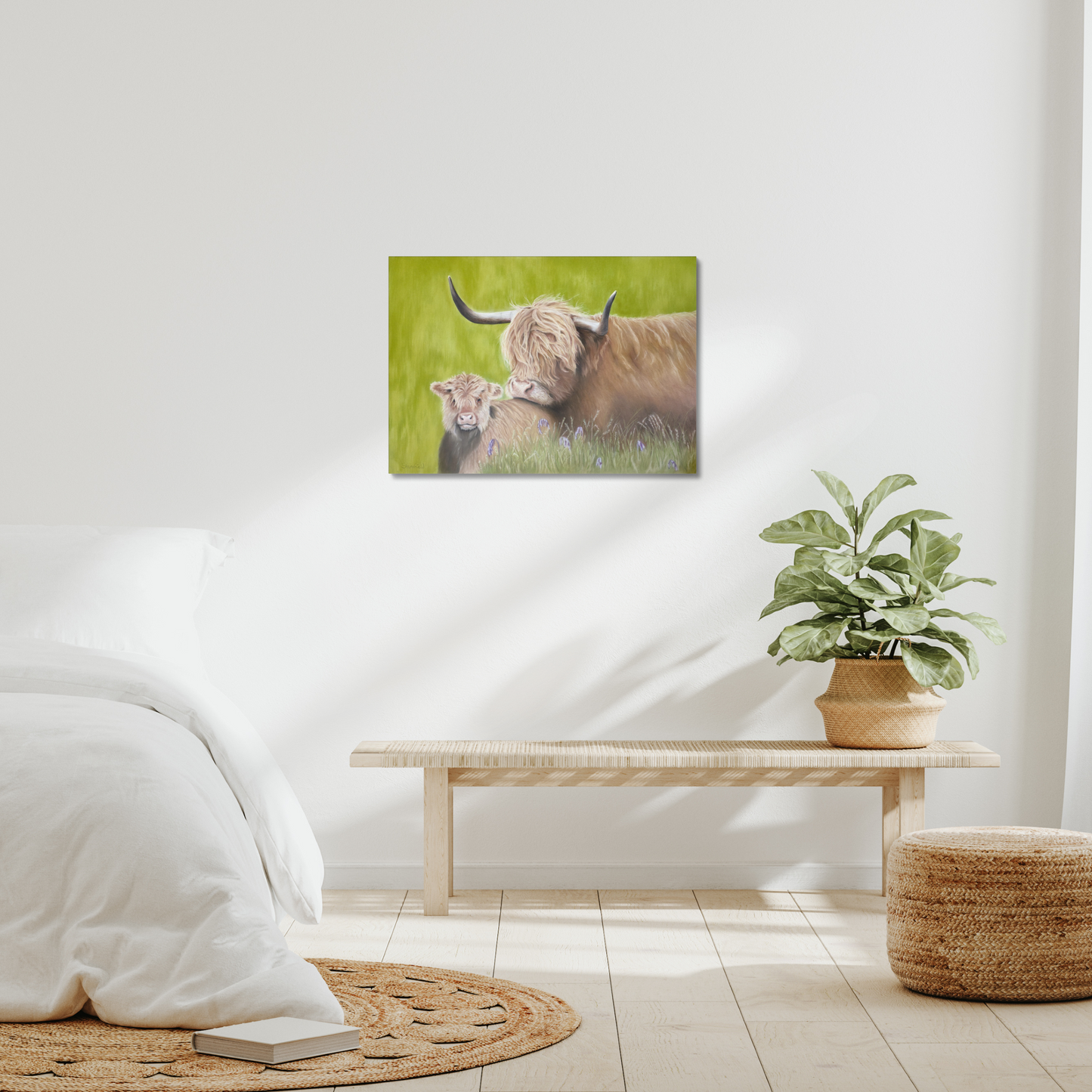 In pastures green - stretched canvas
