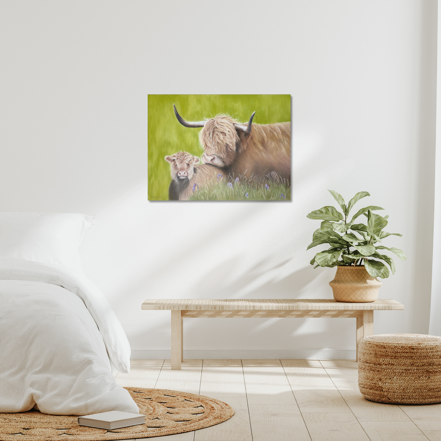 In pastures green - stretched canvas