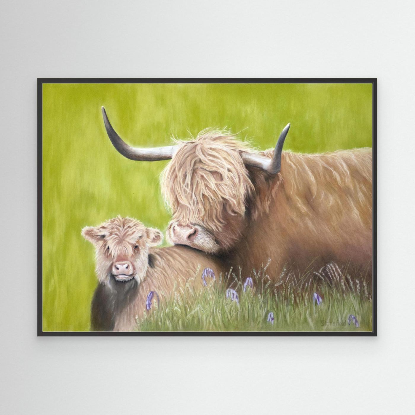 In pastures green (USA) stretched canvas framed