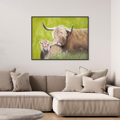 In pastures green (USA) stretched canvas framed